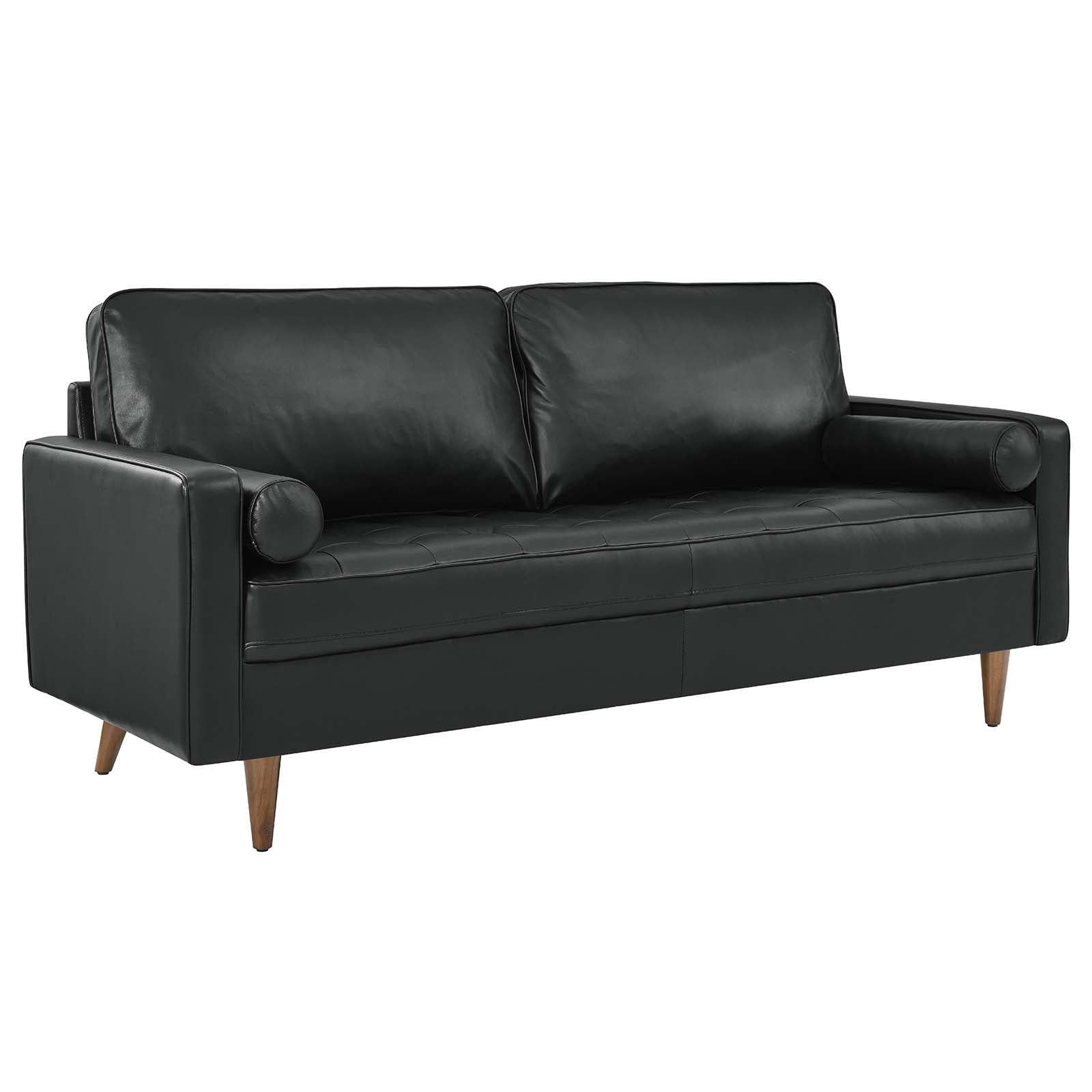 Valour upholstered deals faux leather sofa