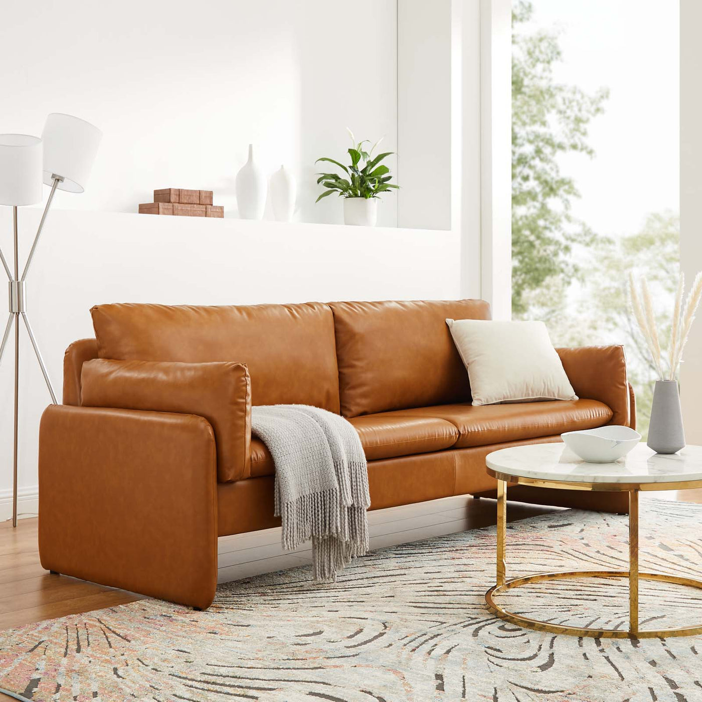 Indicate Vegan Leather Sofa — Lexmod