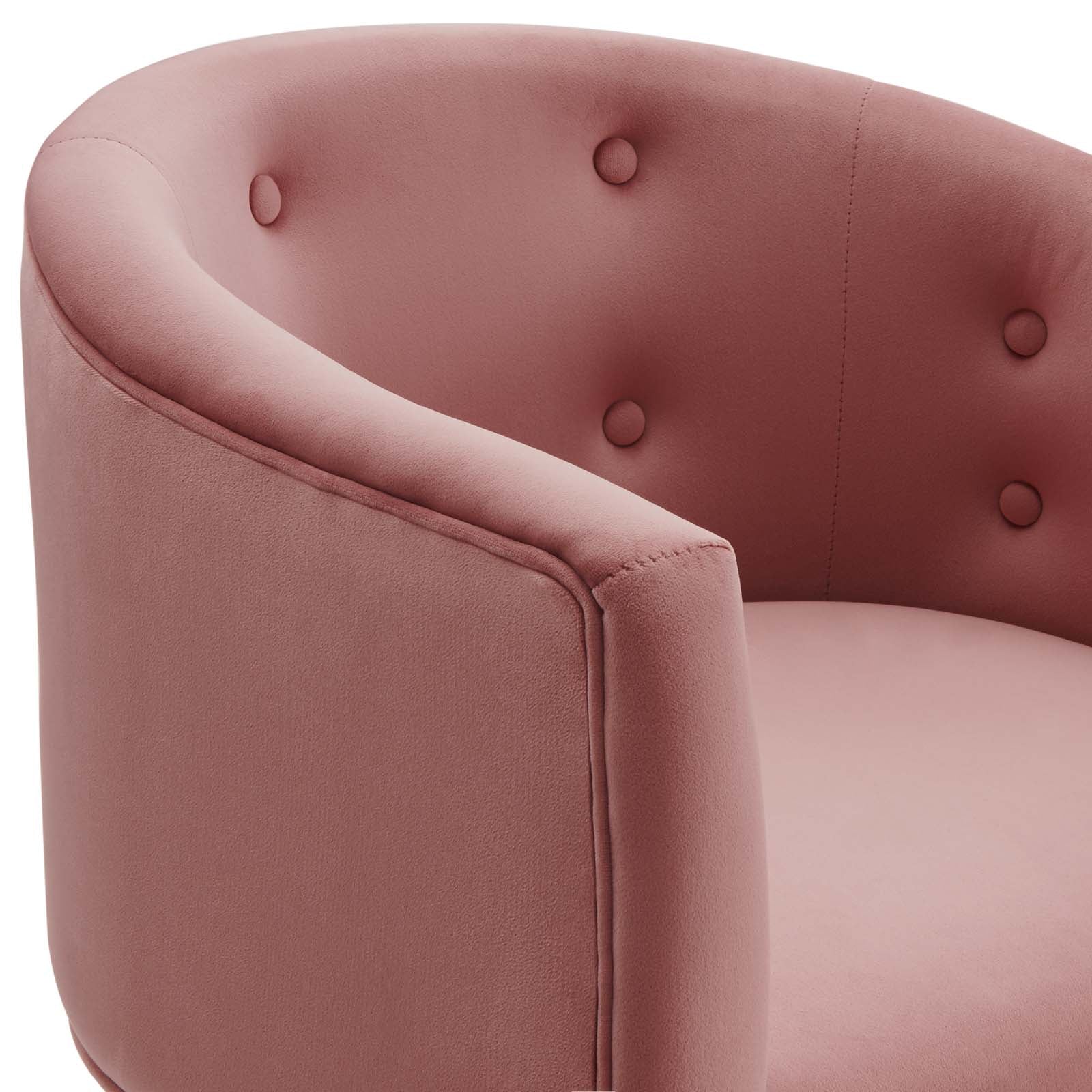 Embrace Tufted Performance Velvet Performance Velvet Swivel Chair by M —  Lexmod