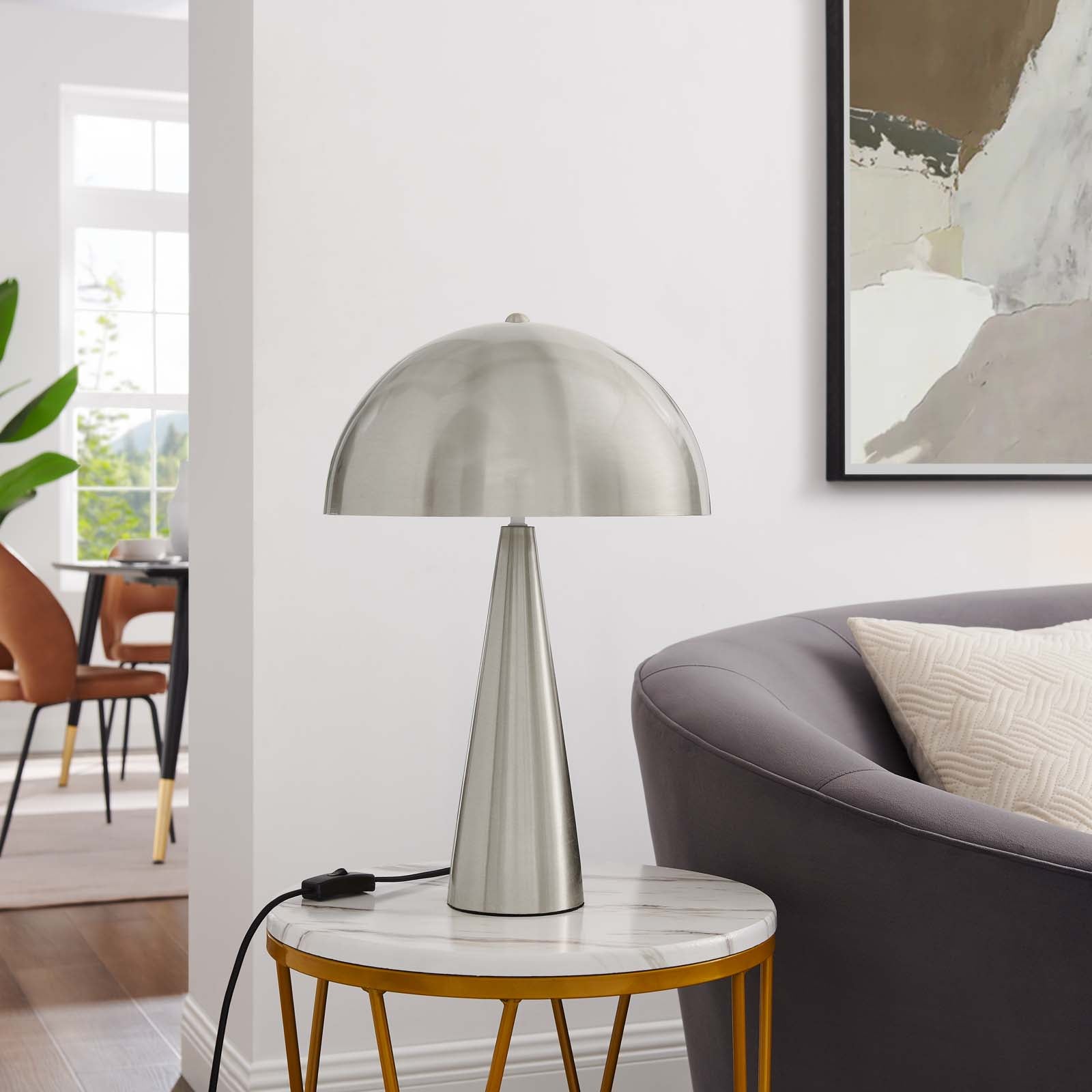 Contemporary Table Lamp With Circular Metal Stand – MMEP.